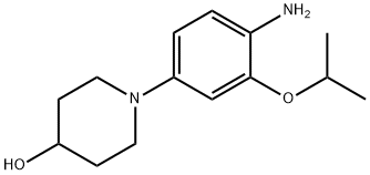 4-Piperidinol, 1-[4-amino-3-(1-methylethoxy)phenyl]- Structure