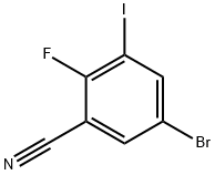 Benzonitrile, 5-bromo-2-fluoro-3-iodo- 구조식 이미지