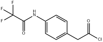 Benzeneacetyl chloride, 4-[(2,2,2-trifluoroacetyl)amino]- Structure