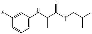 Propanamide, 2-[(3-bromophenyl)amino]-N-(2-methylpropyl)- Structure