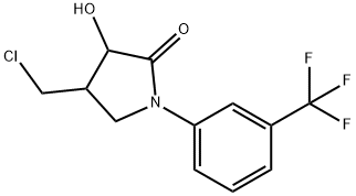 2-Pyrrolidinone, 4-(chloromethyl)-3-hydroxy-1-[3-(trifluoromethyl)phenyl]- 구조식 이미지