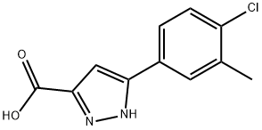 1H-Pyrazole-3-carboxylic acid, 5-(4-chloro-3-methylphenyl)- 구조식 이미지