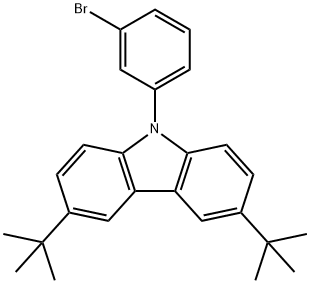 9H-Carbazole, 9-(3-bromophenyl)-3,6-bis(1,1-dimethylethyl)- Structure