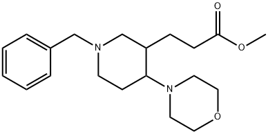 3-Piperidinepropanoic acid, 4-(4-morpholinyl)-1-(phenylmethyl)-, methyl ester Structure