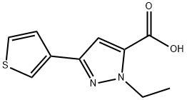 1H-Pyrazole-5-carboxylic acid, 1-ethyl-3-(3-thienyl)- Structure