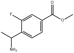 Benzoic acid, 4-(1-aminoethyl)-3-fluoro-, methyl ester Structure