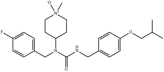 N-(4-Fluorobenzyl)-N-(1-methyl-1-oxopiperidin-4-yl)-N'-(4-isobutoxybenzyl)carbamide, 95% 구조식 이미지
