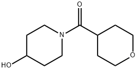 Methanone, (4-hydroxy-1-piperidinyl)(tetrahydro-2H-pyran-4-yl)- Structure