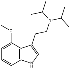 1H-Indole-3-ethanamine, 4-methoxy-N,N-bis(1-methylethyl)- 구조식 이미지