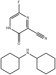 2-Pyrazinecarbonitrile, 6-fluoro-3,4-dihydro-3-oxo-, coMpd. with N-cyclohexylcyclohexanaMine (1:1) Structure