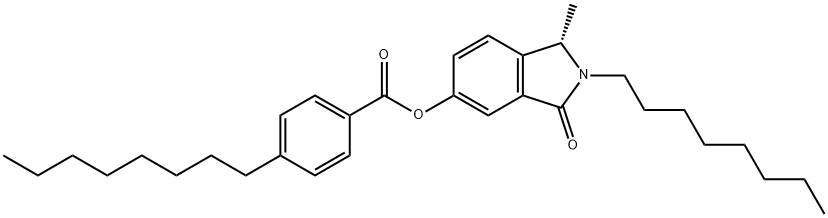 Benzoic acid, 4-octyl-, 2,3-dihydro-1-methyl-2-octyl-3-oxo-1H-isoindol-5-yl ester, (S)- (9CI) Structure