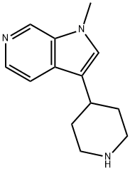 1H-Pyrrolo[2,3-c]pyridine, 1-methyl-3-(4-piperidinyl)- Structure