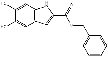 1H-Indole-2-carboxylic acid, 5,6-dihydroxy-, phenylmethyl ester Structure