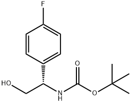 Carbamic acid, N-[(1S)-1-(4-fluorophenyl)-2-hydroxyethyl]-, 1,1-dimethylethyl ester Structure