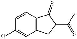 1H-Inden-1-one, 2-acetyl-5-chloro-2,3-dihydro- Structure