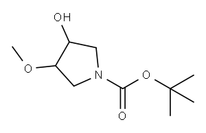 tert-butyl 3-hydroxy-4-methoxypyrrolidine-1-carboxylate Structure