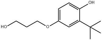 Phenol, 2-(1,1-dimethylethyl)-4-(3-hydroxypropoxy)- Structure