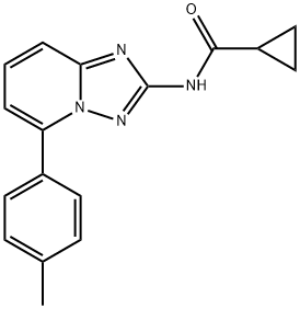 Cyclopropanecarboxamide, N-[5-(4-methylphenyl)[1,2,4]triazolo[1,5-a]pyridin-2-yl]- Structure