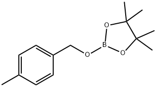 1,3,2-Dioxaborolane, 4,4,5,5-tetramethyl-2-[(4-methylphenyl)methoxy]- Structure