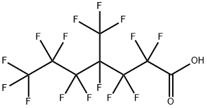 Heptanoic acid, 2,2,3,3,4,5,5,6,6,7,7,7-dodecafluoro-4-(trifluoromethyl)- Structure