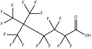 Hexanoic acid, 2,2,3,3,4,4,6,6,6-nonafluoro-5,5-bis(trifluoromethyl)- Structure