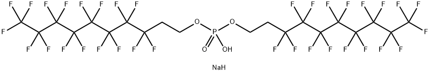 1-Decanol, 3,3,4,4,5,5,6,6,7,7,8,8,9,9,10,10,10-heptadecafluoro-, 1,1'-(hydrogen phosphate), sodium salt Structure