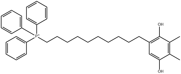 Phosphonium, [10-(2,5-dihydroxy-3,4-dimethylphenyl)decyl]triphenyl- Structure