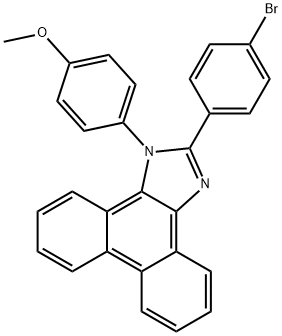 2-(4-Bromophenyl)-1-(4-methoxyphenyl)-1H-phenanthro[9,10-d]imidazole 구조식 이미지