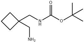 tert-butyl ((1-(aminomethyl)cyclobutyl)methyl)carbamate 구조식 이미지