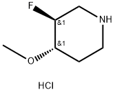 Piperidine, 3-fluoro-4-methoxy-, hydrochloride (1:1), (3R,4R)-rel- 구조식 이미지