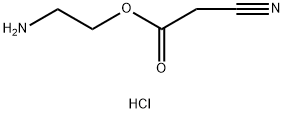 Acetic acid, 2-cyano-, 2-aminoethyl ester, hydrochloride (1:1) Structure