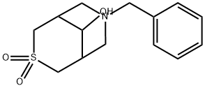 3-Thia-7-azabicyclo[3.3.1]nonan-9-ol, 7-(phenylmethyl)-, 3,3-dioxide Structure