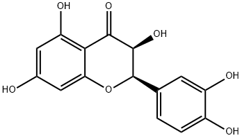 4H-1-Benzopyran-4-one, 2-(3,4-dihydroxyphenyl)-2,3-dihydro-3,5,7-trihydroxy-, (2R,3S)- Structure