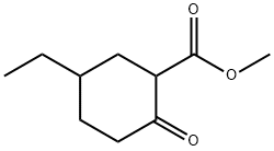 Cyclohexanecarboxylic acid, 5-ethyl-2-oxo-, methyl ester Structure