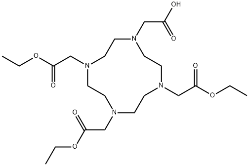 1,4,7,10-Tetraazacyclododecane-1,4,7,10-tetraacetic acid, 1,7,10-triethyl ester 구조식 이미지