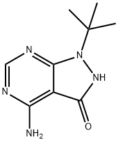 3H-Pyrazolo[3,4-d]pyrimidin-3-one, 4-amino-1-(1,1-dimethylethyl)-1,2-dihydro- Structure