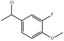 Benzene, 4-(1-chloroethyl)-2-fluoro-1-methoxy- Structure