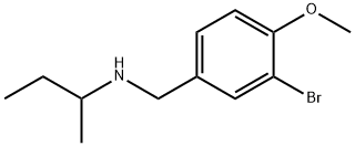 Benzenemethanamine, 3-bromo-4-methoxy-N-(1-methylpropyl)- Structure