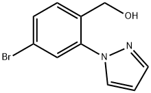 Benzenemethanol, 4-bromo-2-(1H-pyrazol-1-yl)- Structure