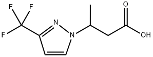 3-[3-(trifluoromethyl)-1H-pyrazol-1-yl]butanoic acid Structure