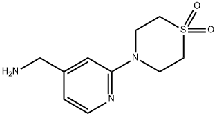 4-[4-(Aminomethyl)pyridin-2-yl]-1lambda(6),4-thiomorpholine-1,1-dione 구조식 이미지