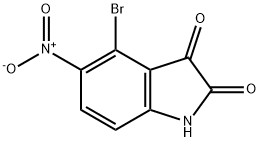 1H-Indole-2,3-dione, 4-bromo-5-nitro- Structure