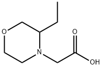 4-Morpholineacetic acid, 3-ethyl 구조식 이미지