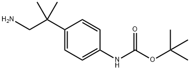 Carbamic acid, N-[4-(2-amino-1,1-dimethylethyl)phenyl]-, 1,1-dimethylethyl ester Structure