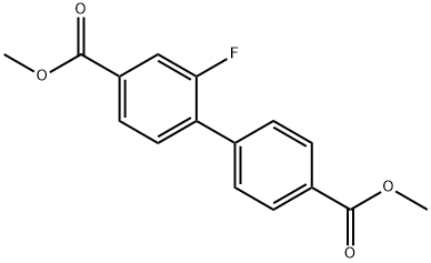 methyl 3-fluoro-4-[4-(methoxycarbonyl)phenyl]benzoate Structure