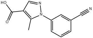 1H-Pyrazole-4-carboxylic acid, 1-(3-cyanophenyl)-5-methyl- Structure