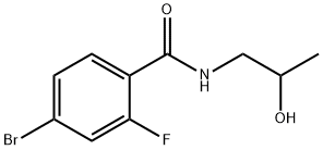 4-bromo-2-fluoro-N-(2-hydroxypropyl)benzamide Structure