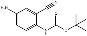 Carbamic acid, N-(4-amino-2-cyanophenyl)-, 1,1-dimethylethyl ester 구조식 이미지