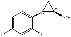 Cyclopropanamine, 2-(2,4-difluorophenyl)-, (1R,2S)-rel- Structure