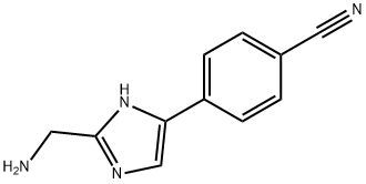 Benzonitrile, 4-[2-(aminomethyl)-1H-imidazol-5-yl]- 구조식 이미지